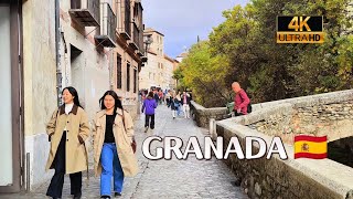 🔥SO BEAUTIFUL 😍 Step by step visit GRANADA, Spain 🇪🇸 4K