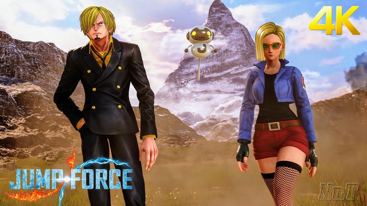 Luffy Sanji vs Zoro & Blackbeard With Cutscenes - JUMP FORCE HDR Edition