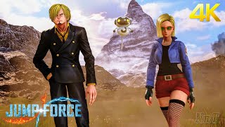 Luffy Sanji vs Zoro & Blackbeard With Cutscenes - JUMP FORCE HDR Edition