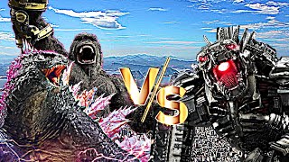 Evolved Godzilla And Kong With B.e.a.s.t. Glove Vs. Mechagodzilla
