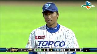 20140613-2 爆米花 合庫vs崇越 9上 雷蒙補位不及 造成失誤 打者直奔二壘