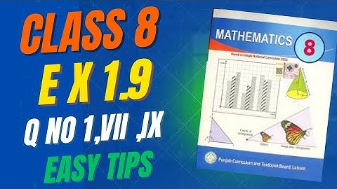 Class 8th Math New book Unit 1 Exercise 1.9 Question 1 (viii-ix)-Finding the Digits of Square Root
