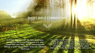 Genesis 40:8 - Short Bible commentary