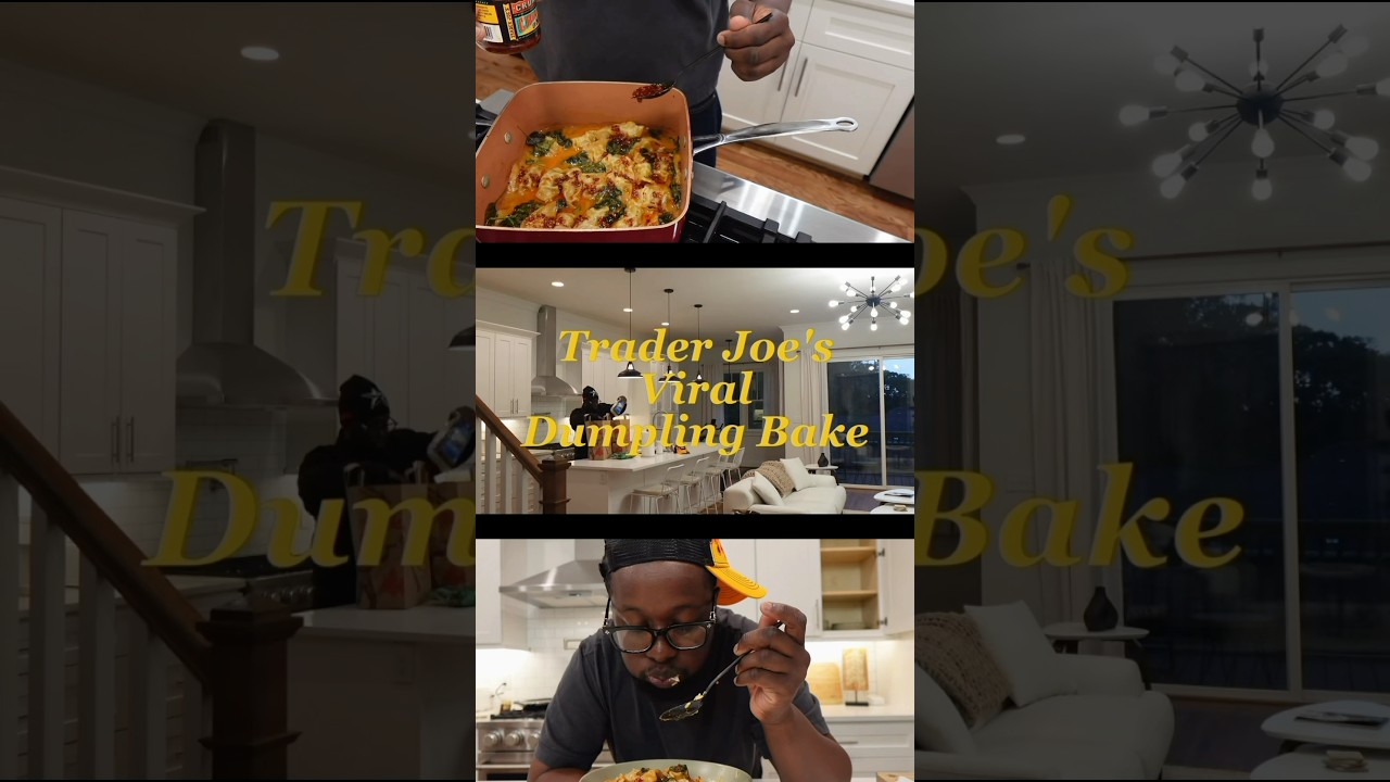 I made the Viral TRADER JOES DUMPLING BAKE! Full video is out! 