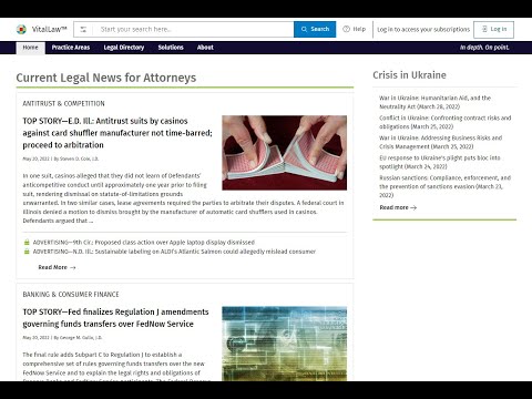 Wolters Kluwer Dailies via VitalLaw's Public Site