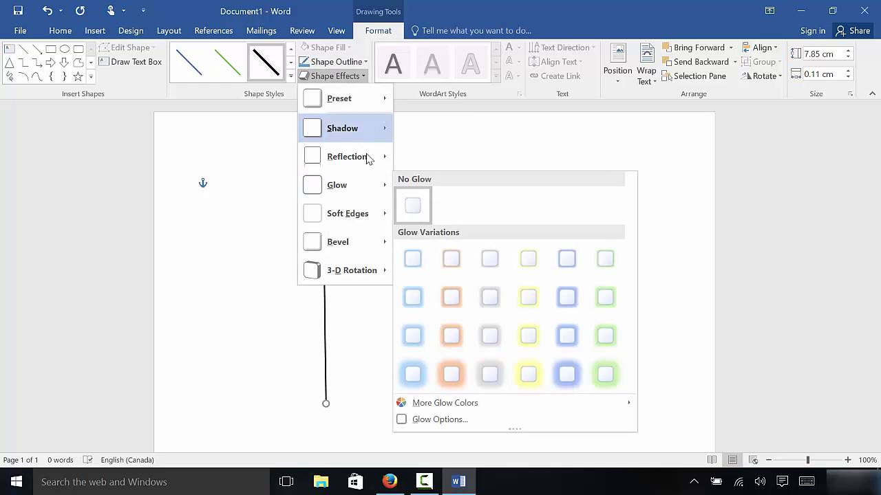 microsoft word set up a graph