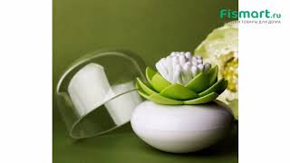 Покупки для кухни | Товары для дома: обзор Контейнер для ватных палочек Qualy Lotus QL10157-WH-GN Покупки для кухни | Товары для дома: обзор Контейнер для ватных палочек Qualy Lotus QL10157-WH-GN