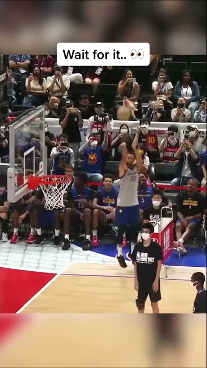 Steph Curry did a no-look shot during the 3-Point contest in Japan 🔥