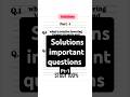 ➡️Solution important questions pt-1 #latest #chemistry