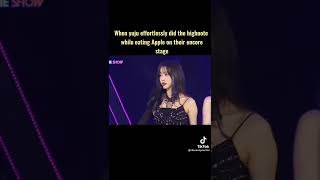 When Yuju slay the high note while eating an apple😌