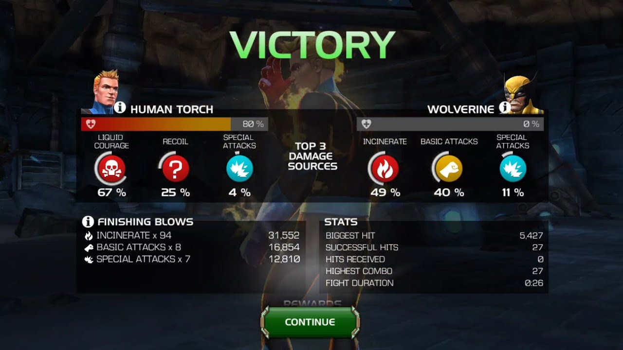 26-sec ROL Wolverine Fight w/ Heal Reversal || Marvel Contest of Champions