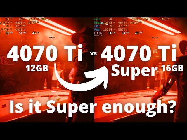 RTX 4070 Ti vs RTX 4070 Ti Super: The Ultimate Comparison!!! (Newest games, RT, DLSS 3, and more!) class=