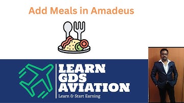 How to add meals in Amadeus gds with SRAVML COMMAND | Meal command in Amadeus gds