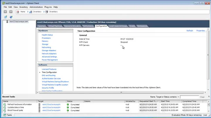 How to Properly Configure NTP Server Configuration on VMware ESXi Host