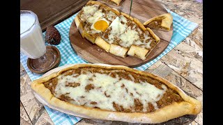 Kiymali Kaşarli Pi̇de Evde Kolay Pi̇de Yapimi Tüm Ayrintilariyla