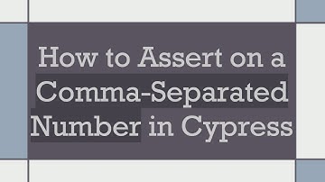 How to Assert on a Comma-Separated Number in Cypress