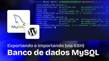 Exportando Banco de Dados MySQL do WordPress via Linha de Comando