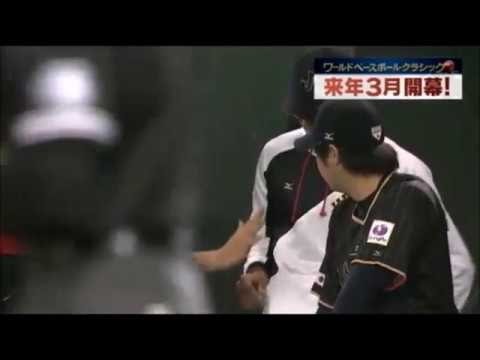 2016/11/13　手の大きさを比べる藤浪、菅野、野村　侍ジャパン強化試合 日本vsオランダ