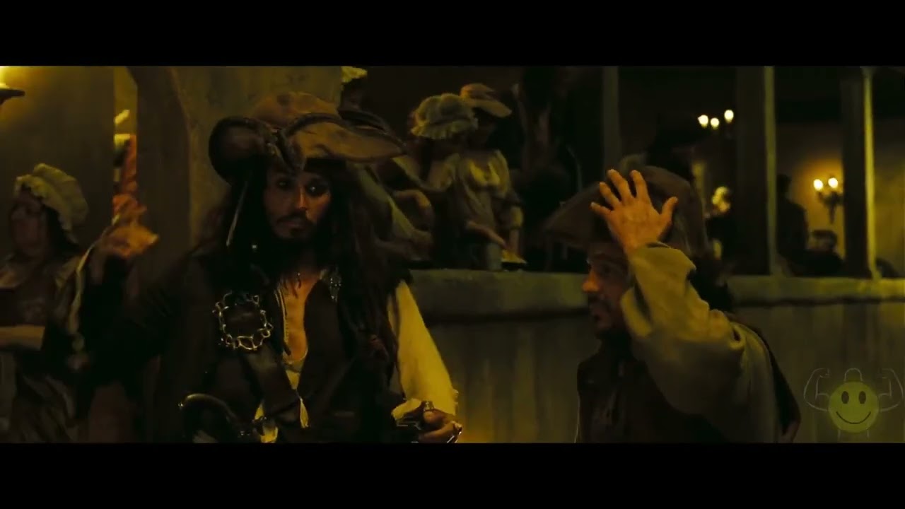 Pirates of the Caribbean  Tortuga fight scene (funny scene)