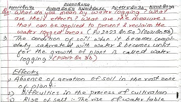 Unit:7 | Water Logging & Drainage | Effect, Causes & Remedial Measure of Water logging | Peashant YT