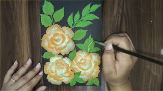 4 flower painting tutorial step by step| flower painting with me|