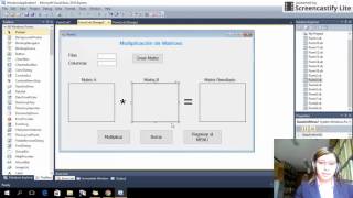 Fase 2 Visual Basic ejercicio de multiplicación de Matrices Parte 1