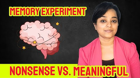 Memory Experiment: Meaningful Syllables vs Nonsense Syllables | IGNOU MAPC Practical