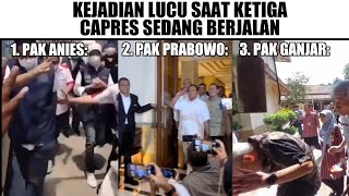 Kejadian Lucu Saat Ketiga Capres Sedang Berjalan...