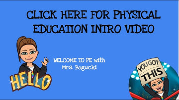 Welcome to Distance Learning PE - Google Slides