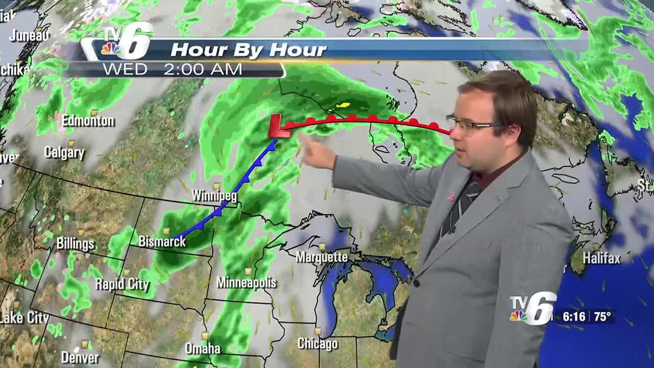 Warm start to the week with showers Wednesday - YouTube