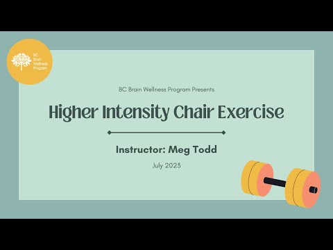 Higher Intensity Chair Exercise (July 2023)