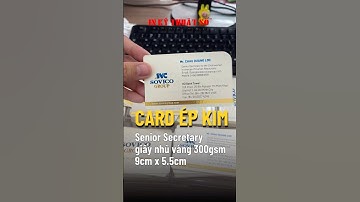 In name card ép kim giấy nhũ vàng in Offset 2 mặt Senior Secretary - In Kỹ Thuật Số Since 2006