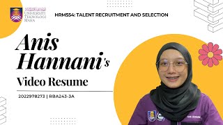 HRM554: Video Resume