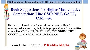 Book Suggestions for Higher Mathematics Competitions Like CSIR-NET, GATE, JAM ...etc || Study Source