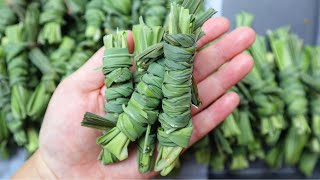 LEMONGRASS: Wrapping lemongrass leaves & How we like to store them [Tauj Qab]