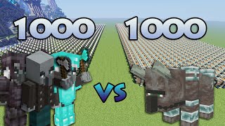 1000 Vindicator Vs 1000 Ravager | Minecraft