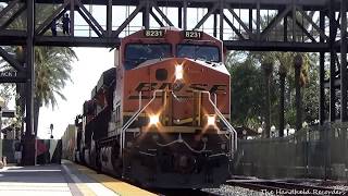 Heavy Train Action At Fullerton Station