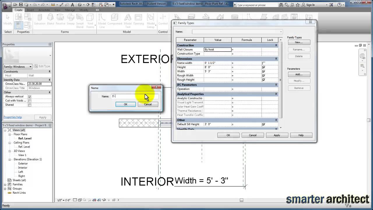 Revit Tutorial Window Family | revit tutorials nesting window family components part 1 Revit Tutorial Window Family | revit tutorials nesting window family components part 1