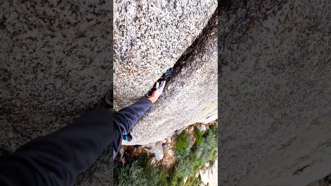 Placing a Camalot #4 and Wild Country #3 