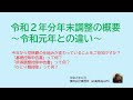 令和２年分年末調整の概要～令和元年との違い～(令和2年6月版）