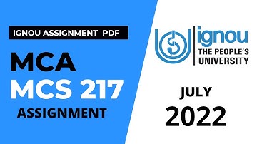 MCS 217 Part 1 Solved Assignment July 2022  MCA NEW  IGNOU