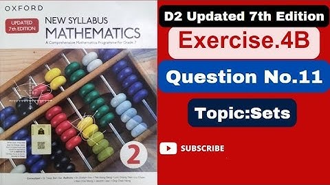 Question number 11 exercise 4B D2 updated 7th edition|Book2|D2|Topic sets