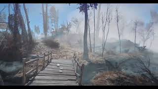 Fallout 4 'Building Bridges' on a bridge