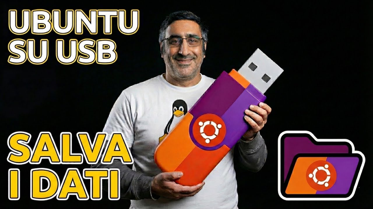 Thumbnail del video Ubuntu su Penna USB con Persistenza (Salva File e Dati)