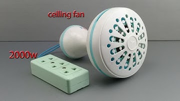 How to Turn Ceiling Fan into 220V 2000W Generator For Experiment At Home