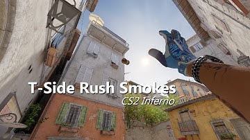 fast smokes for T-side rushes on CS2 Inferno