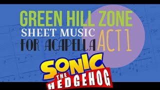 Sonic The Hedgehog (Green Hill Zone) | Pentatonix Style (acapella sheet music)