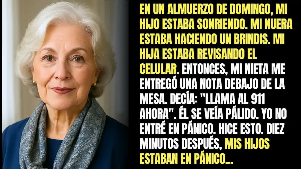 En Un Almuerzo Familiar, Mi Nieta Me Entregó Una Nota Por Debajo De La Mesa. Decía： ＂Llama Al 911...
