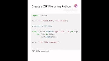Create a zip file using python #coding #python #programming #zipfile #pythontutorial #pythoncode