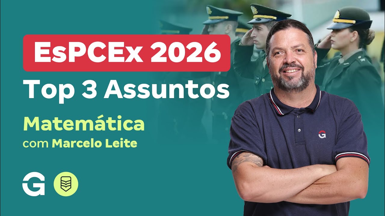 Concurso EsPCEx 2026: Top 3 Assuntos de Matemática com Marcelo Leite
